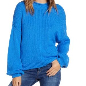 BP oversized mock turtleneck with ballon sleeved sweater